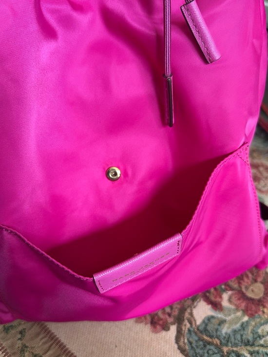 Marc Jacobs Hot Pink Nylon Drawstring Backpack Gold Hardware main image 15